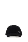 Fred Perry Logo Embroidered Baseball Cap In Black
