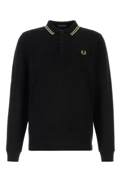 Fred Perry Black Piquet Polo Shirt