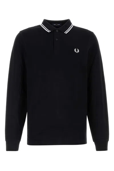 Fred Perry Black Piquet Polo Shirt