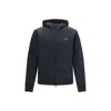 Fred Perry Black Polyamide Shell Jacket In Blue