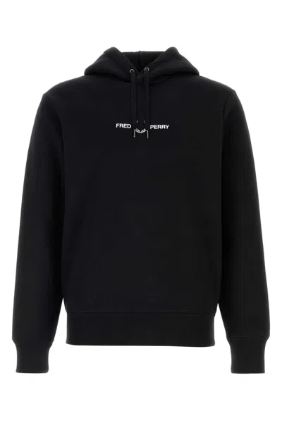 Fred Perry Black Polyester Blend Sweatshirt