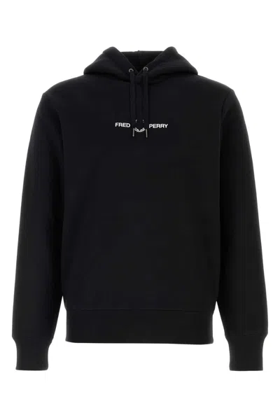 Fred Perry Black Polyester Blend Sweatshirt