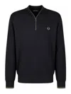 Fred Perry Black Sweaters In Black