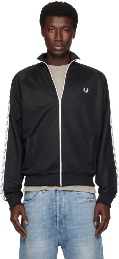 Fred Perry Black Taped Track Jacket