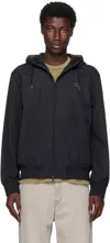 Fred Perry The Hooded Brentham Jacket Black In Black