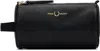 Fred Perry Black Leather Beauty Case In Black