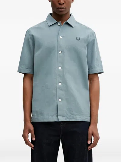 Fred Perry 반소매 셔츠 In Blue