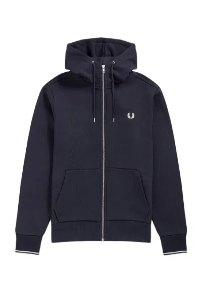 Fred Perry Blue Hoodie Sweatshirt