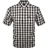 Fred Perry Blurred Gingham Shirt White In Black