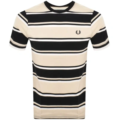 Fred Perry Bold Stripe T Shirt Beige