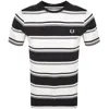 Fred Perry Bold Stripe T Shirt Navy In Blue