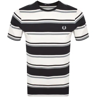 Fred Perry Bold Stripe T Shirt Navy In Blue
