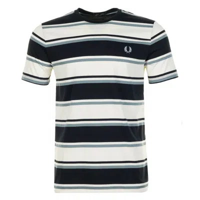 Fred Perry Bold Stripe T Shirt Navy In Multi