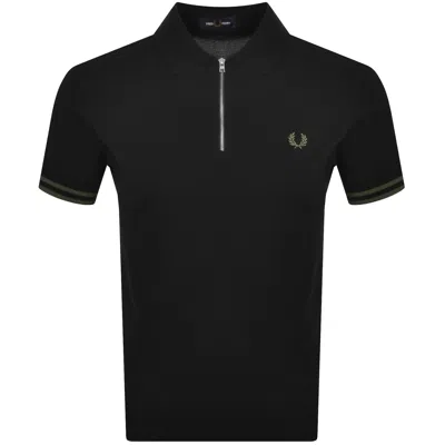 Fred Perry Bold Tipped Polo T Shirt Black