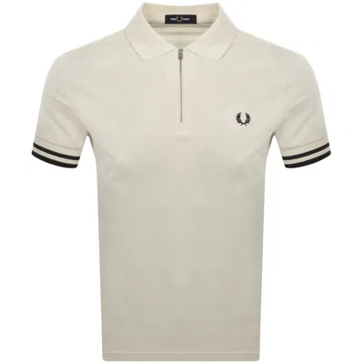 Fred Perry Bold Tipped Polo T Shirt Cream In Neutral