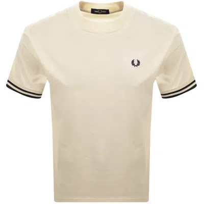 Fred Perry Bold Tipped T Shirt Cream In Neutral