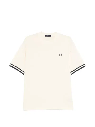 Fred Perry Bold Tipped T-shirt In White