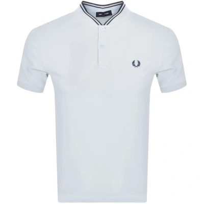 Fred Perry Bomber Collar Polo T Shirt Blue