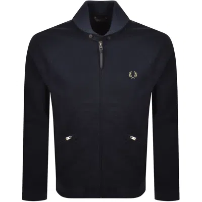 Fred Perry Bomber Jacket Navy In Blue