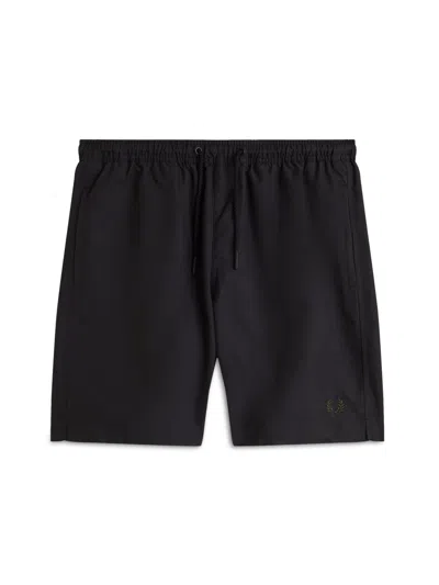 Fred Perry Boxer Swimsuit In Black