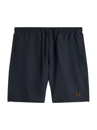 Fred Perry Boxer Swimsuit In Blue