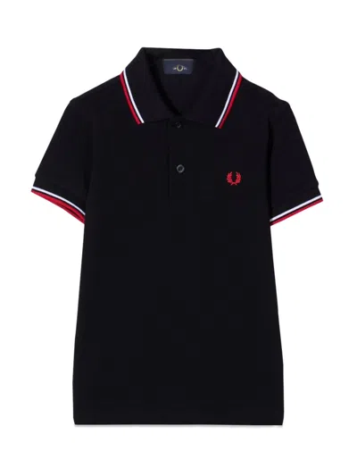 Fred Perry Boys' Mini Twin Tipped Polo Shirt In Blue