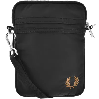 Fred Perry Brentham Crossbody Bag Black In White