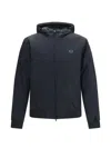 Fred Perry Black Polyamide Shell Jacket In Black