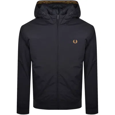 Fred Perry Brentham Hooded Jacket Navy In Blue