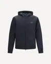 Fred Perry Black Polyamide Shell Jacket In Nero