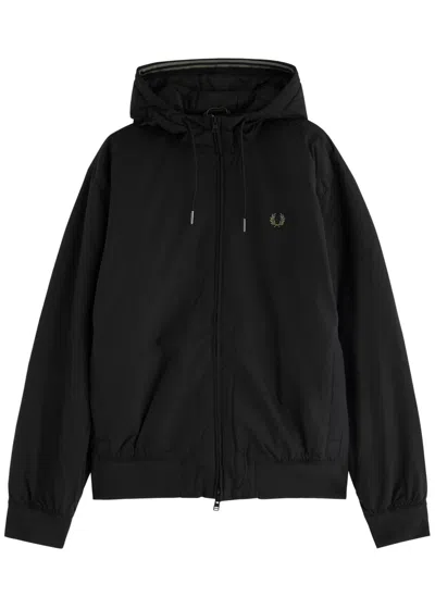 Fred Perry Brentham Hooded Shell Jacket In Black