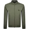 Fred Perry Brentham Jacket Laurel Wreath Green In Green