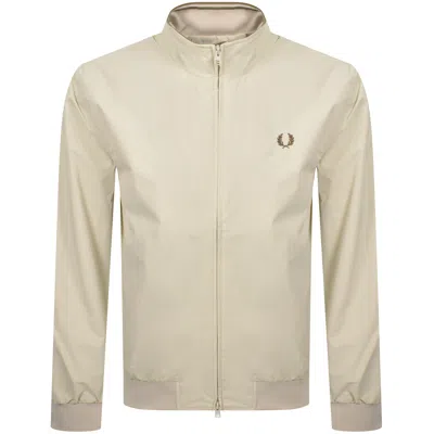 Fred Perry Brentham Jacket Oatmeal In Beige
