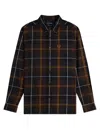 Fred Perry Check-pattern Shirt In Black