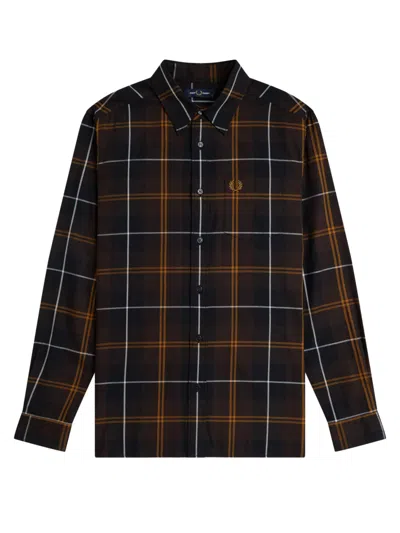 Fred Perry Check-pattern Shirt In Black