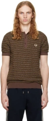 FRED PERRY BROWN BOUCLÉ POLO