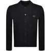 Fred Perry Button Through Knit Polo Shirt Navy In Navy