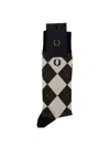 Fred Perry Fp Argyle Pattern Socks In Green