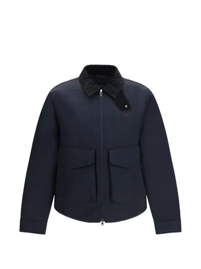 Fred Perry Caban Zip-up Jacket In Blue