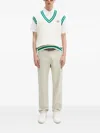 Fred Perry Cotton-blend Cable-knit Sweater Vest In Neutral