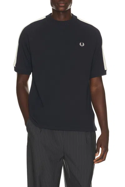Fred Perry Cable Taped T-shirt In Blue