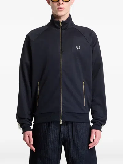 Fred Perry Cable-taped Sweatshirt In Black