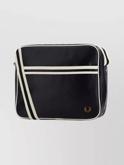FRED PERRY CANVAS SHOPPING TOTE ZIP POCKET
