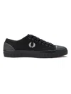 Fred Perry Canvas Sneakers With Logo Embroidery In Black