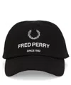 Fred Perry Unisex Bucket Hat In Black With Logo Embroidery In Black