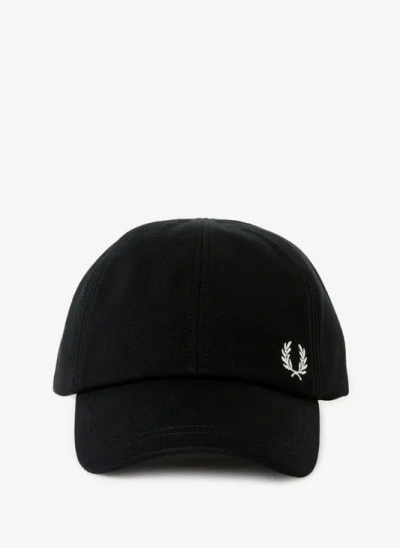 Fred Perry Casquette En Coton In Black