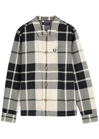 Fred Perry Checked Twill Overshirt In Multi