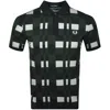 Fred Perry Checkerboard Polo T Shirt Black In Black