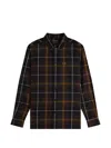 Fred Perry Check-pattern Shirt In Black