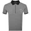 Fred Perry Chequerboard Polo Black In Black
